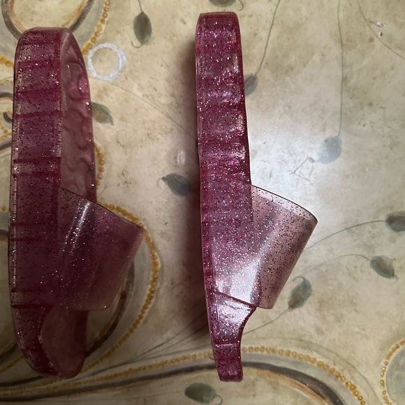 Urban Outfitters Pink Glitter Slides - Picture 6 of 6